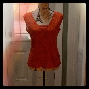 Orange hippie tank top Medium ethically sourced!!